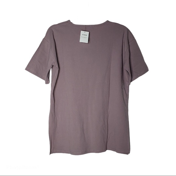 ribbed crew neck top - Picture 2 of 4